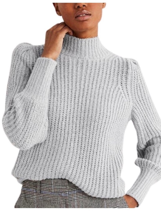 Boden Sweaters - Boden Ribbed Fluffy High Neck Wool & Alpaca-Blend Jumper Sweater
